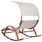 Deko Living Outdoor Cedar Wood Patio Lounge Daybed w/ White Textilene Fabric & Canopy COP20205WHT - alternate 5